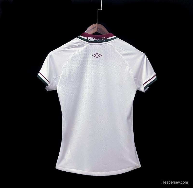 22/23 Woman Fluminense Away Soccer Jersey