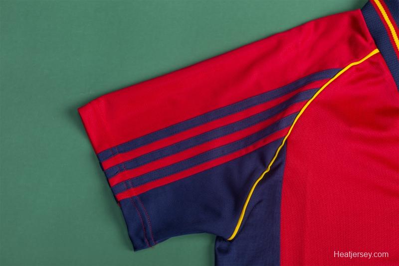 Retro 1998 Spain Home Soccer Jersey