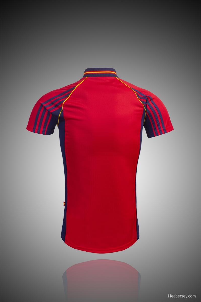 Retro 1998 Spain Home Soccer Jersey