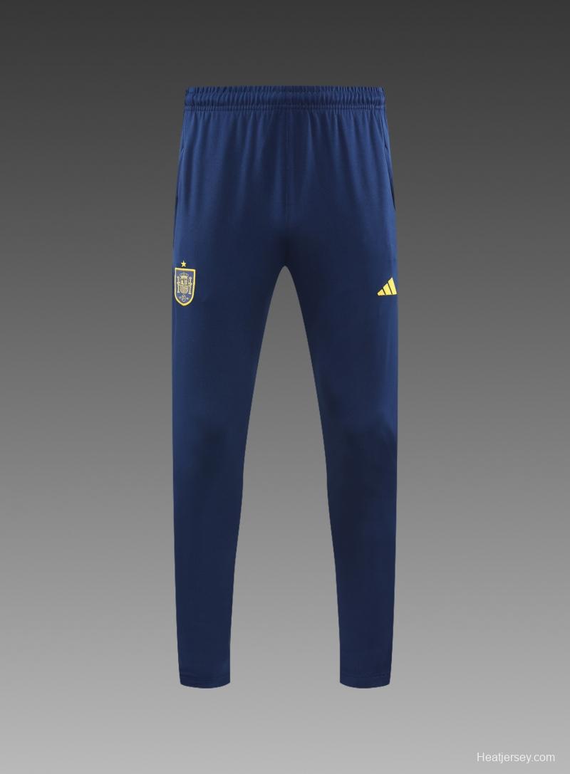 2022 Spain Navy Half Zipper Tracksuit