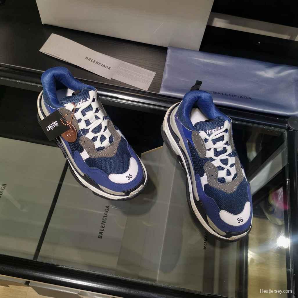 Men/Women Balenciaga Triple S Sneaker Blue Item Ab5580330