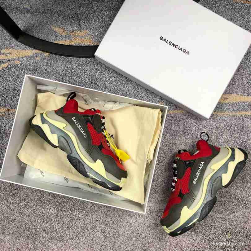 Men Balenciaga Triple-S Sneaker Black/Red