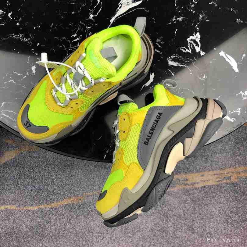 Men Balenciaga Triple-S Sneaker Multi-Color Green/Brown