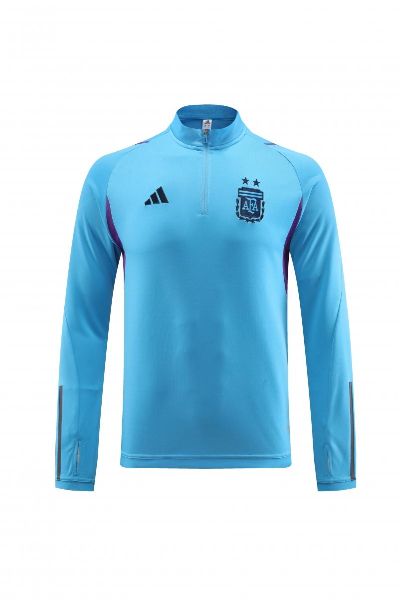 2022 Argentina Sky Blue Zipper Tracksuit