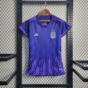 3-Stars Women 2023 Argentina Away Purple Jersey