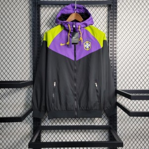 2022 Brazil Black Purple Windbreaker