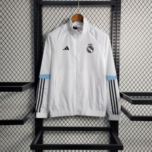 23-24 Real Madrid White Windbreaker