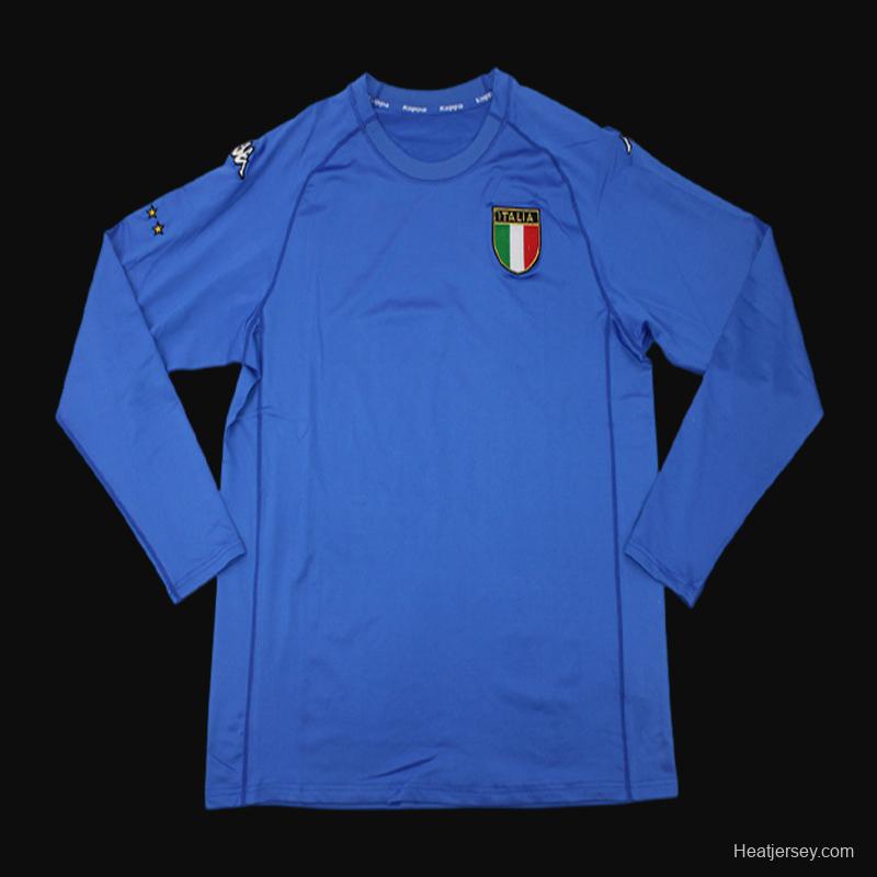 Retro 2000 Italy Home Long Sleeve Jersey