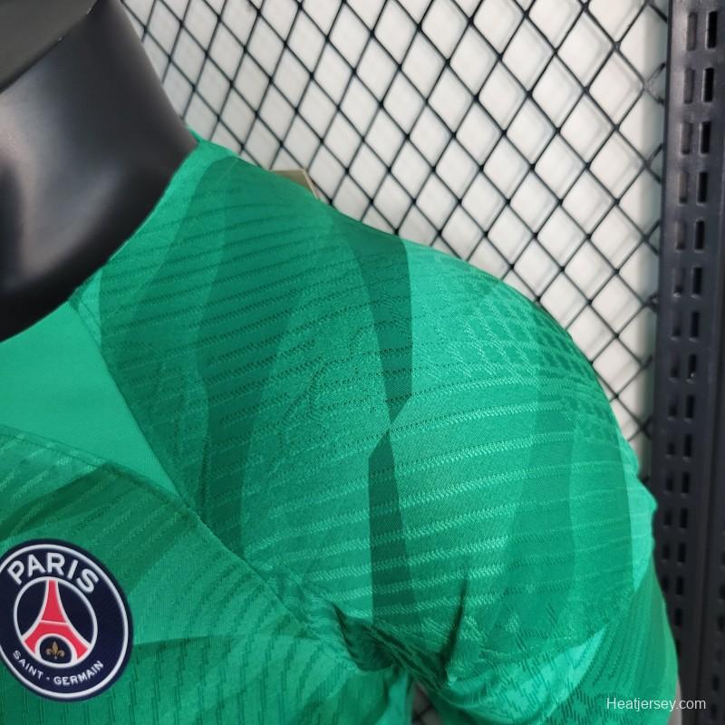 Player Version 23-24 PSG Goalkeeper Green Jersey