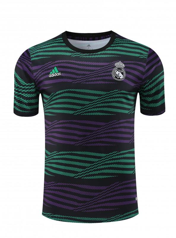 23-24 Real Madrid Stripe Pattern Short Sleeve+Shorts