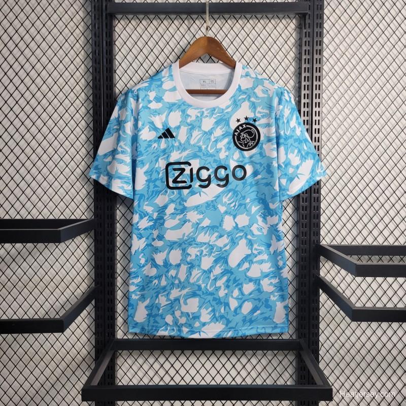 23-24 Ajax Training Blue Jersey