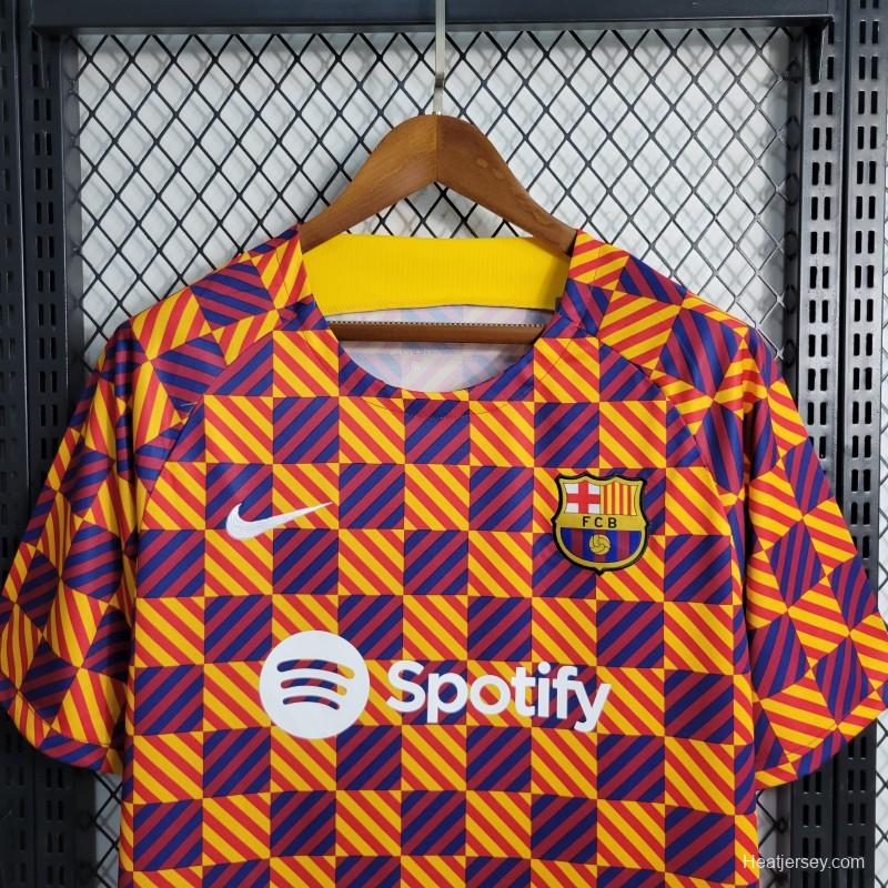 23-24 Barcelona Training Orange Jersey