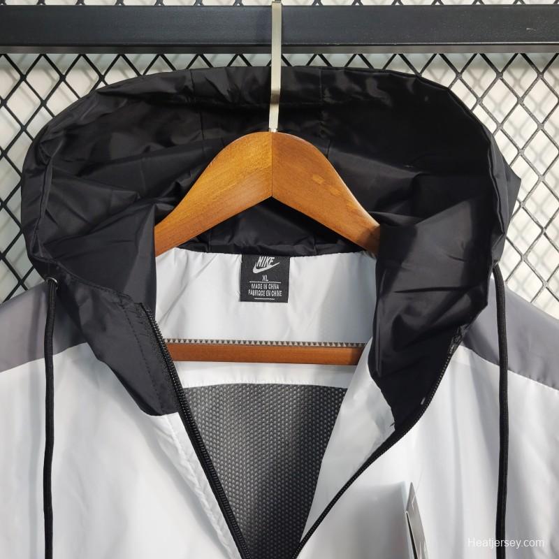 2023 Adidas White Black Windbreaker