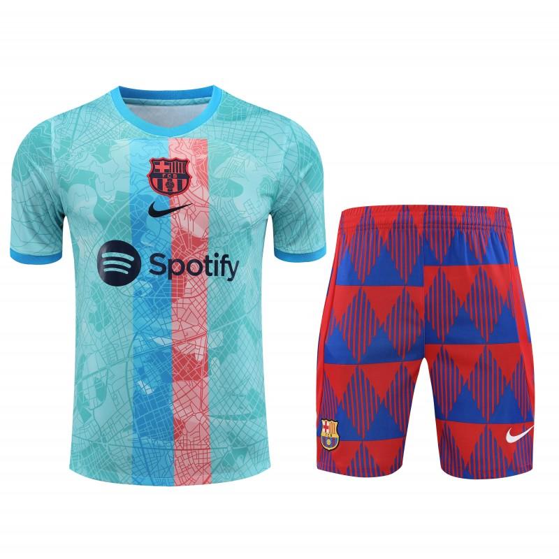 23-24  Barcelona Sky Blue Short Sleeve Jersey+Shorts