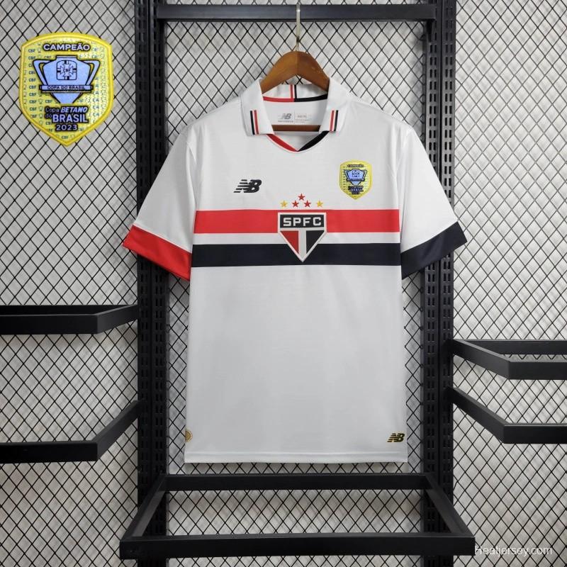 24/25 Sao Paulo Home Jersey + All Sponsors