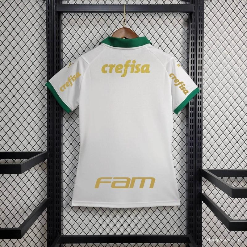 24/25 Women Palmeiras Away White Jersey + All Sponsors