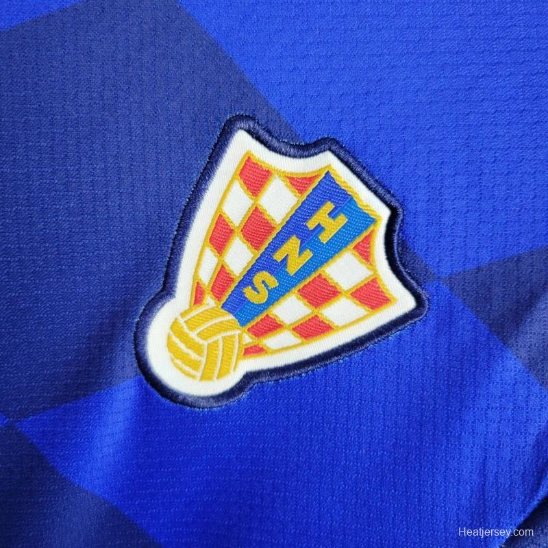 2024 KIDS Croatia Away Blue Jersey