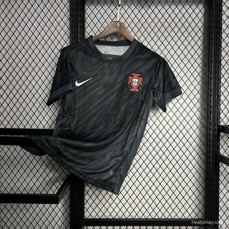 2024 Portugal Euro Black Goalkeeper Jersey