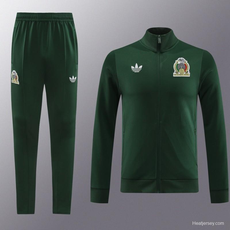 2024 Mexico Green Full Zipper Jacket +Long Pants