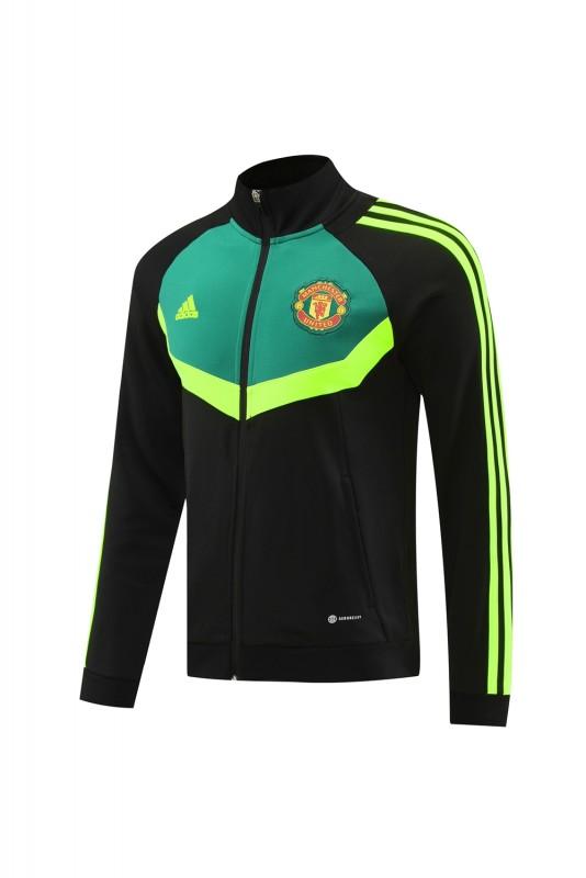 24/25 Manchester United Black/Green Full Zipper Jacket +Long Pants