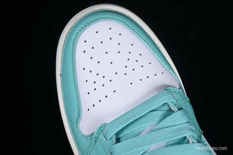 Nike Air Jordan 1 Mid "Bleached Turquoise" Casual Sneakers - DZ3745-300
