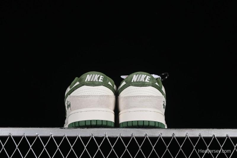 Stussy x Nike SB Dunk Low Retro Premium Casual Sneakers - DQ1098-340