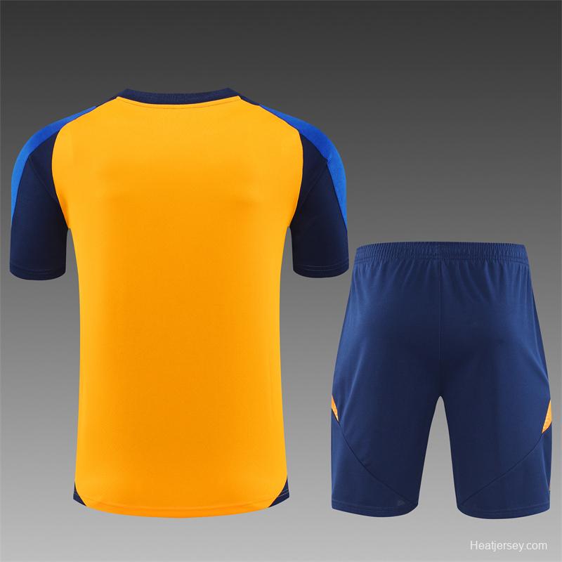 24/25 Juventus Orange/Navy Short Sleeve Jersey+Shorts