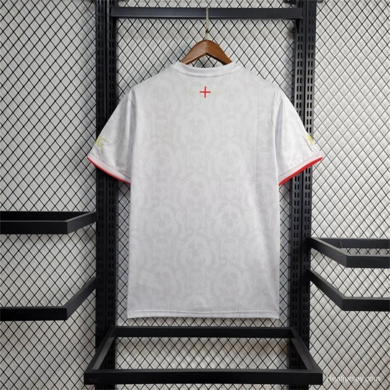 2024 England Comma White Footbal Jersey