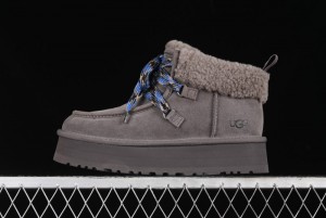 UGG Classic Mini II Fur Lace-Up Platform Mini Boots with Treadlite Outsole - 1143954