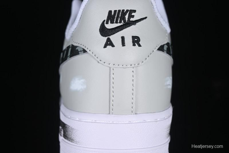 Nike Air Force 1 '07 Low Shadow Knight Grey White Black Casual Sneakers - CW2288-111
