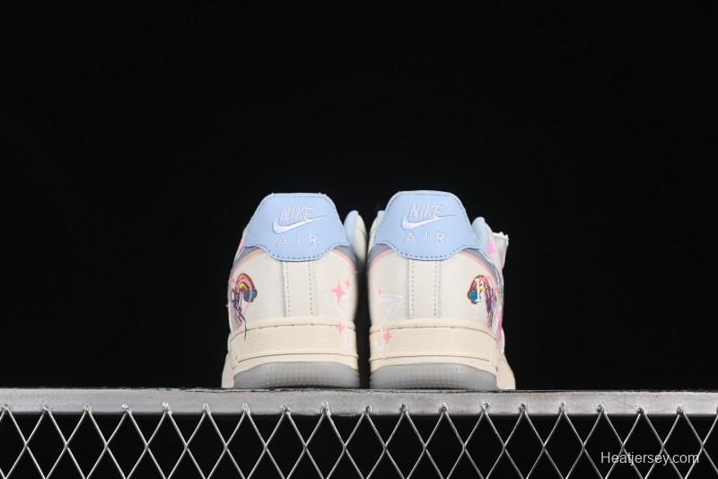 Nike Air Force 1'07 Low Pink and Blue Love Limited Edition Casual Sneakers - CW1574-058