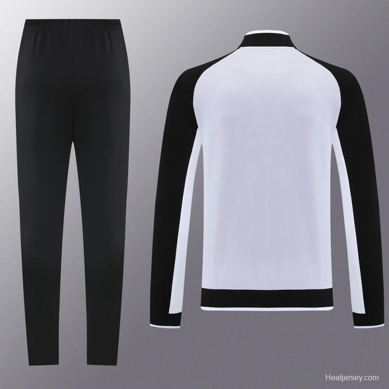 2025 Nike Grey/Black Full Hoodie Zipper Jacket +Long Pants