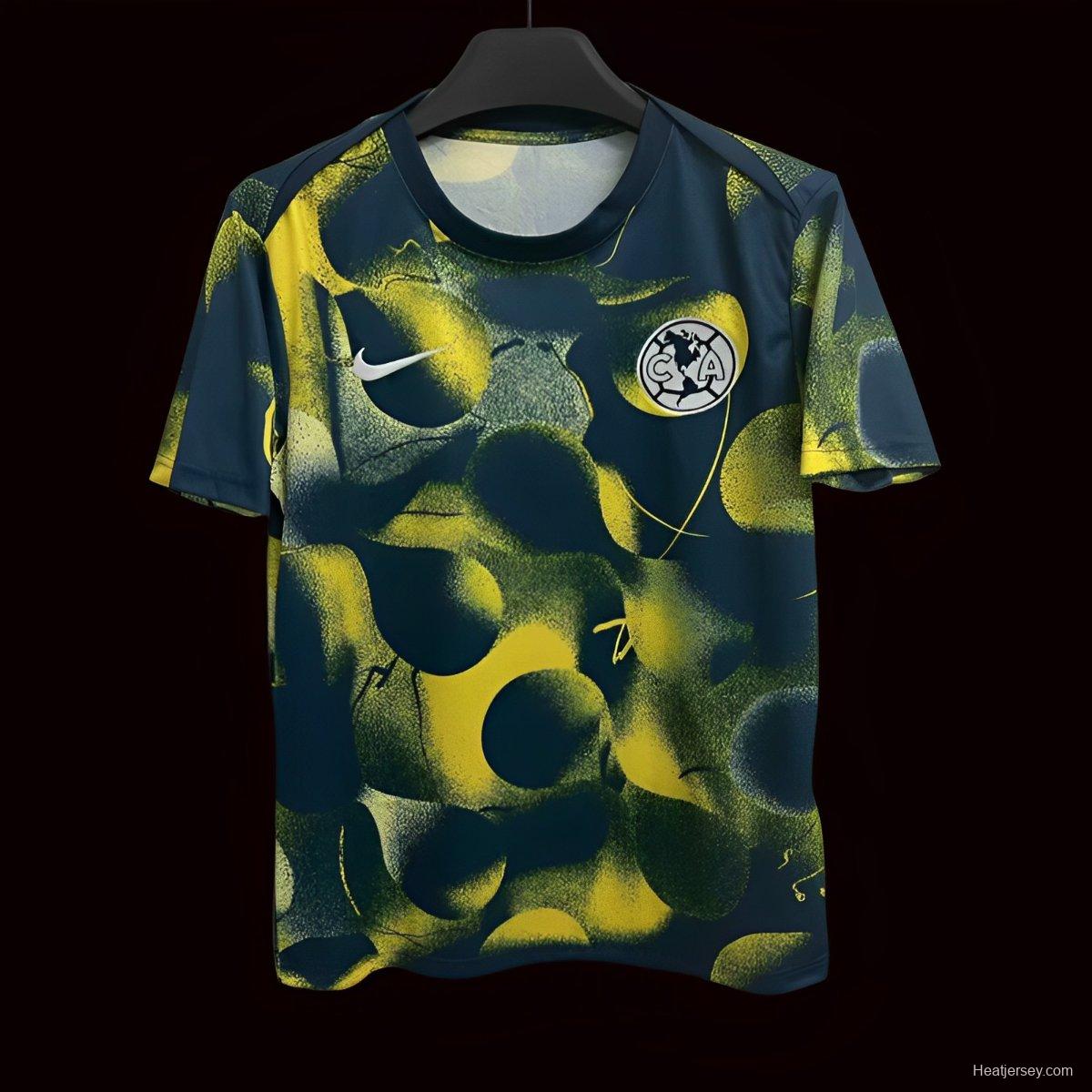 24/25 Club America Yellow Green Pre-match Jersey