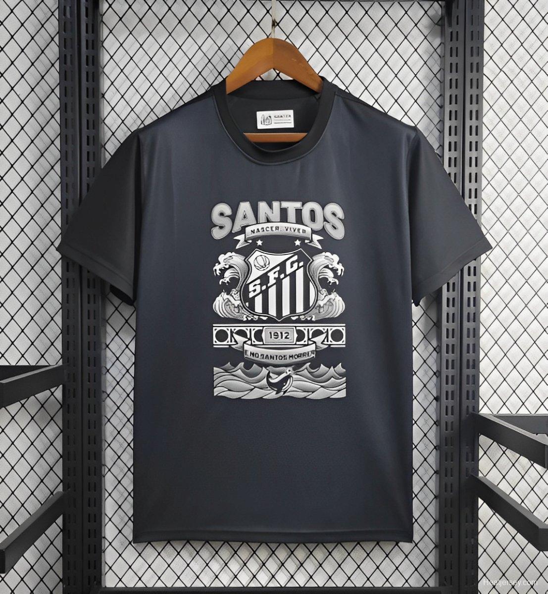 25/26 Santos Black Casual Jersey