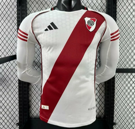Player Version 25/26 River Plate Home Long Sleeve Jersey